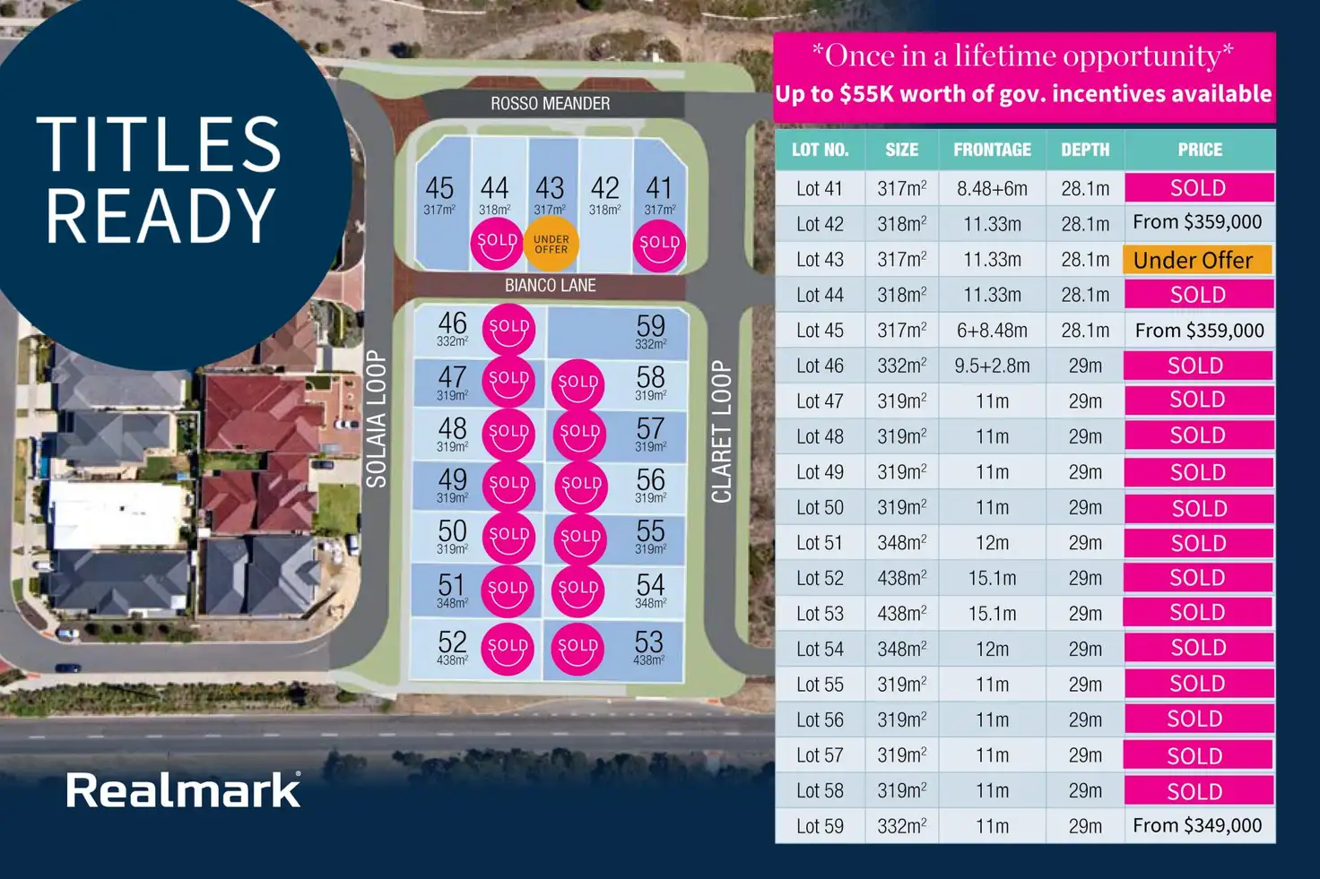 Main view of Homely land listing, 12 Bianco Lane (aka Lot 59 Claret Loop), Woodvale WA 6026