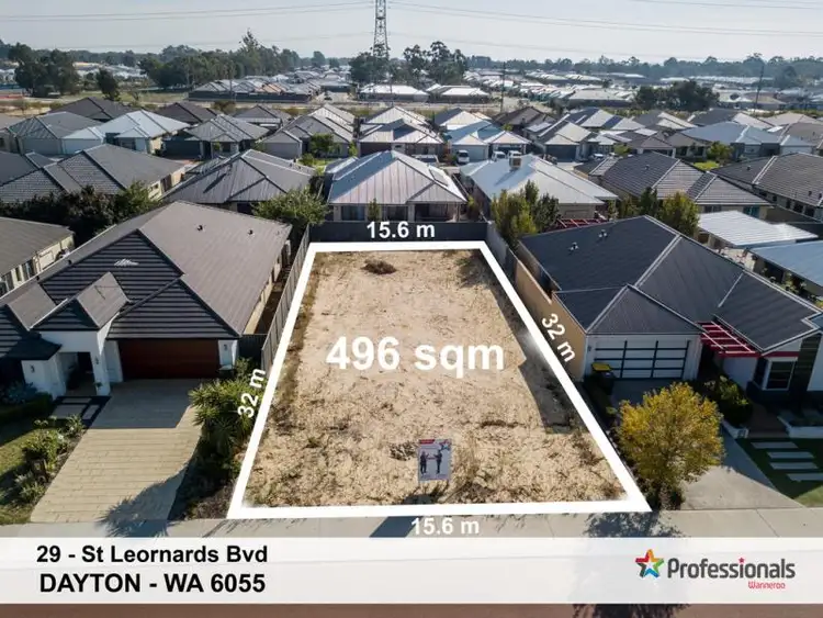 Main view of Homely land listing, 29 St Leonards Boulevard, Dayton WA 6055