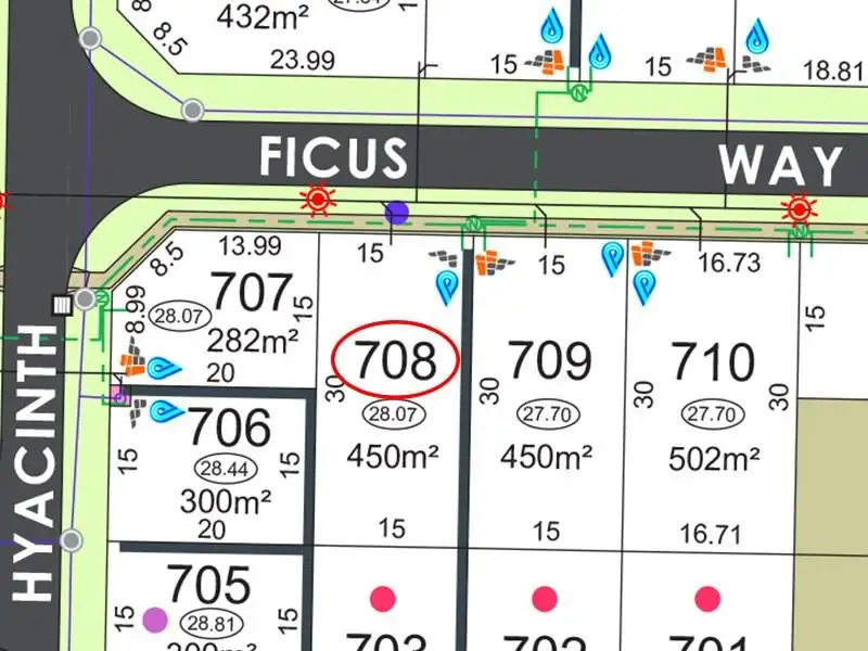 Main view of Homely land listing, Lot 708, Ficus Way, Piara Waters WA 6112