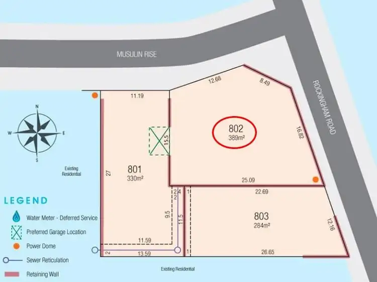 Main view of Homely land listing, Lot 802, Musulin Rise, Munster WA 6166
