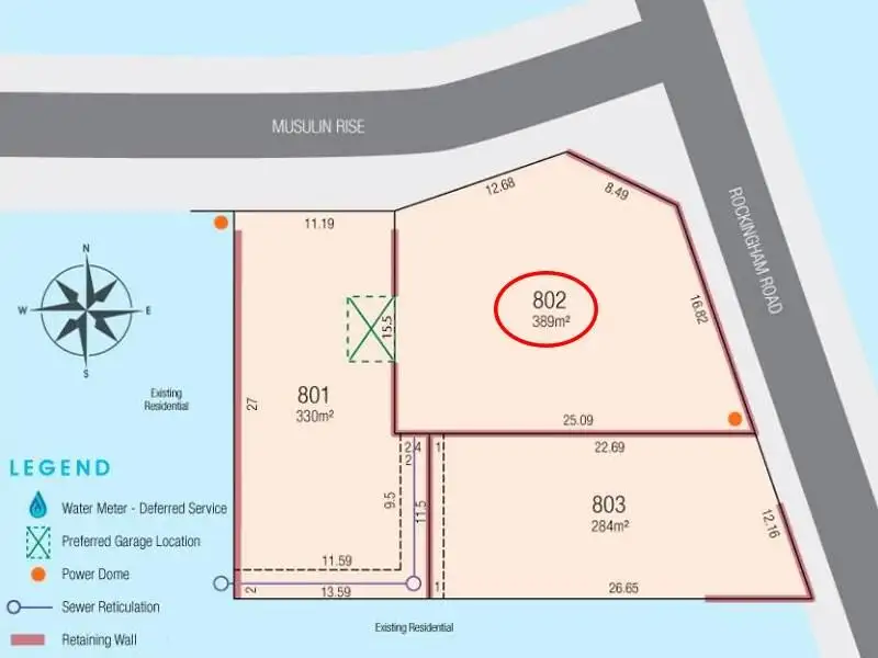 Main view of Homely land listing, Lot 802, Musulin Rise, Munster WA 6166