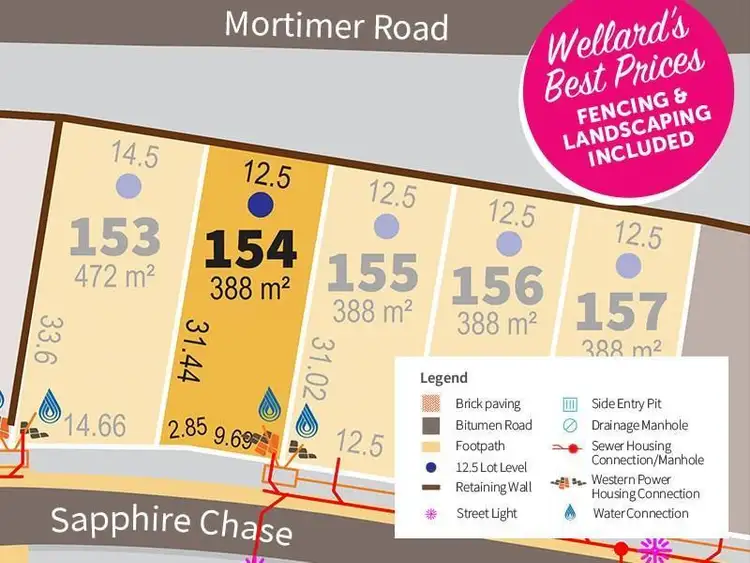 Second view of Homely land listing, Lot 154, 168 Sapphire Chase, Wellard WA 6170