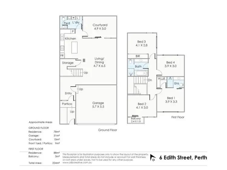 Fourth view of Homely townhouse listing, 6 Edith Street, Perth WA 6000