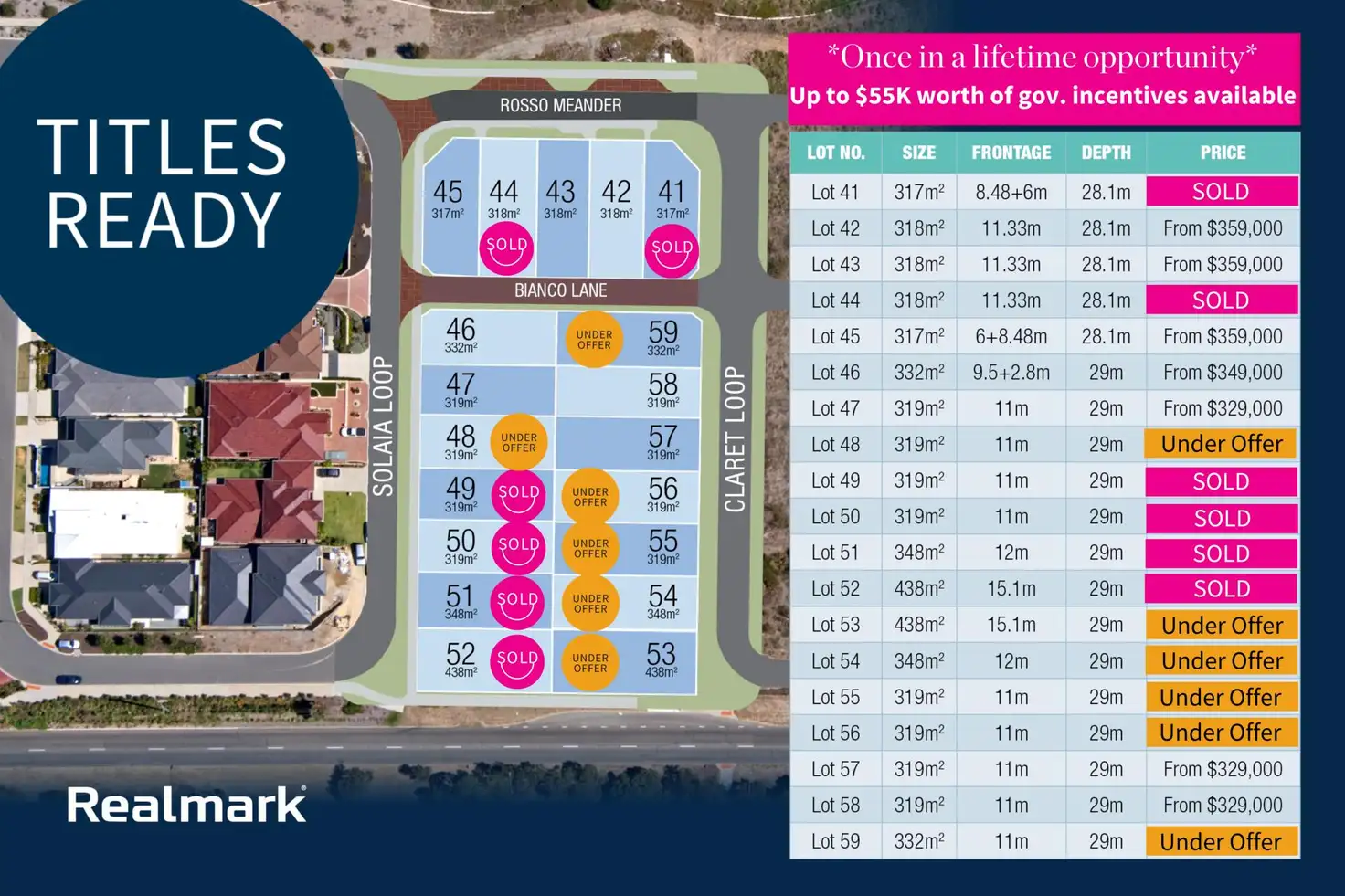 Main view of Homely land listing, Lot 53 Claret Loop, Woodvale WA 6026