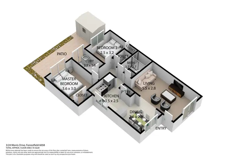 Second view of Homely house listing, Unit 3/ 24 Morris Drive, Forrestfield WA 6058