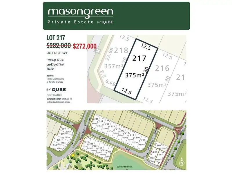 Main view of Homely land listing, Lot 217, 25 Donnelly Street, Piara Waters WA 6112