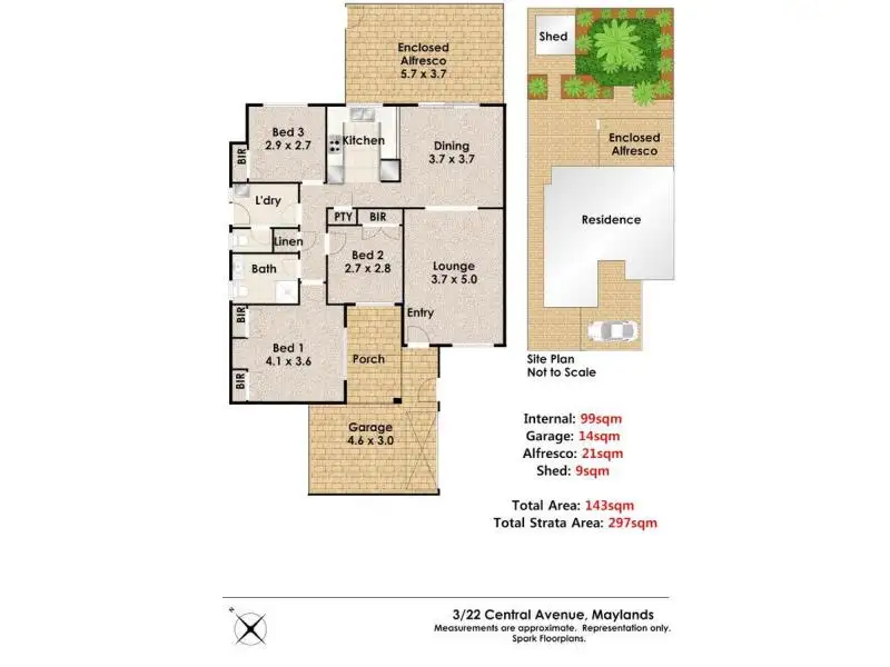 Main view of Homely villa listing, 3/22 Central Avenue, Maylands WA 6051