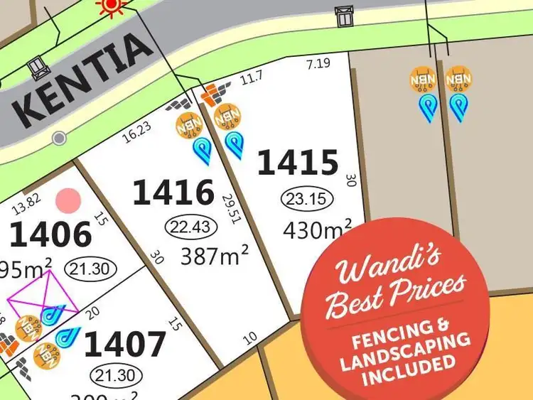 Main view of Homely land listing, Lot 1416, Kentia Road, Wandi WA 6167