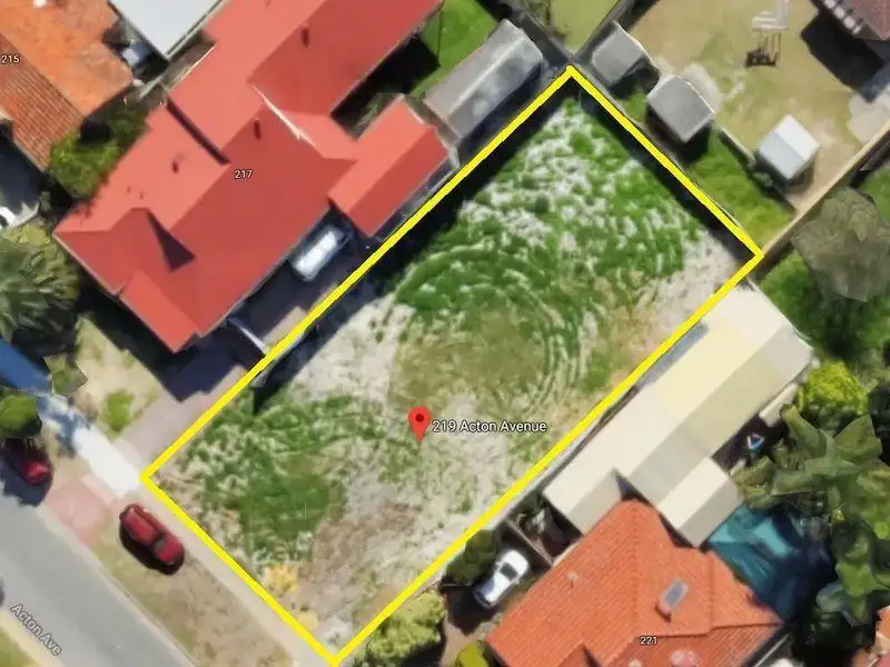 Main view of Homely land listing, 219 Acton Avenue, Rivervale WA 6103