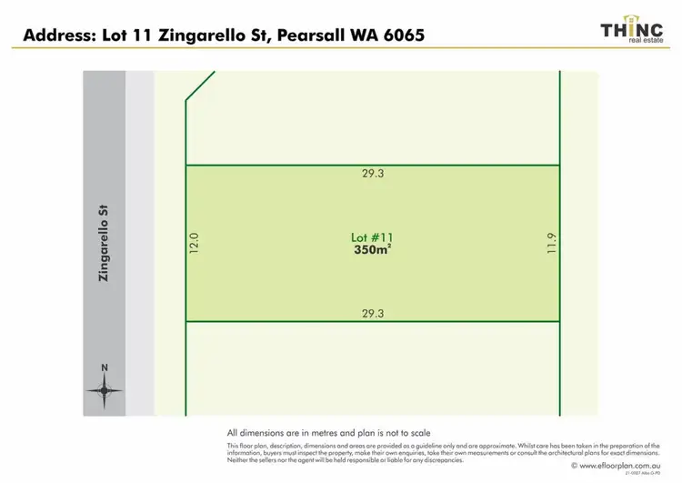 Main view of Homely land listing, Lot 11 Zingarello Street, Pearsall WA 6065