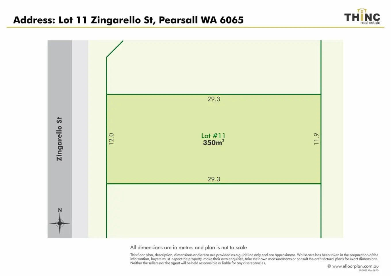 Main view of Homely land listing, Lot 11 Zingarello Street, Pearsall WA 6065
