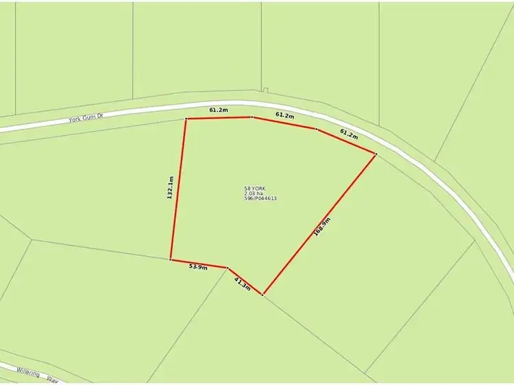 Main view of Homely land listing, 58 York Gum Drive, Chittering WA 6084
