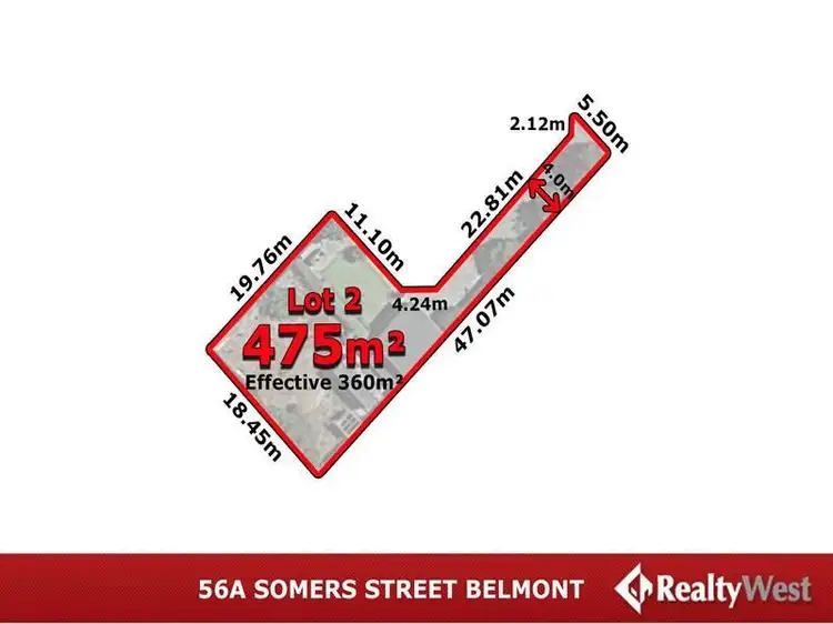 Main view of Homely land listing, 56A Somers Street, Belmont WA 6104