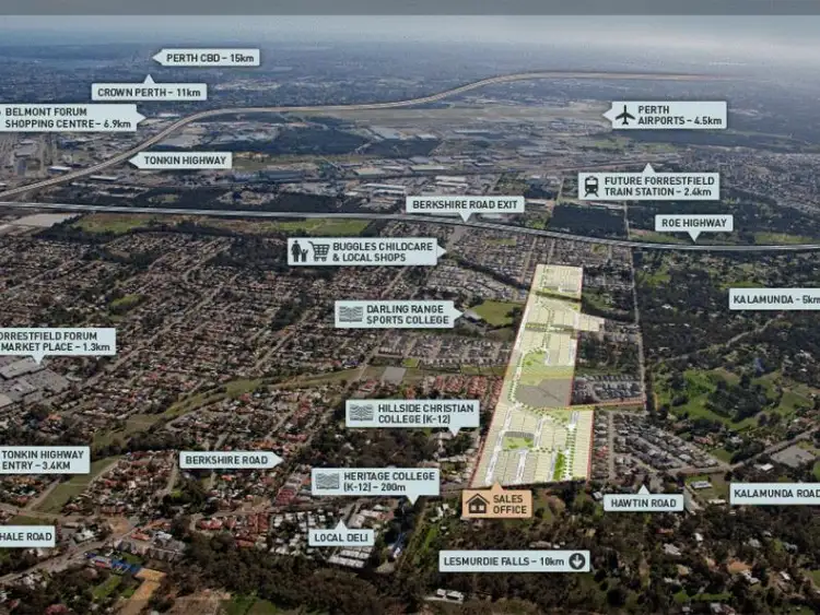 Third view of Homely land listing, LOT 849 Crimson Boulevard, Forrestfield WA 6058