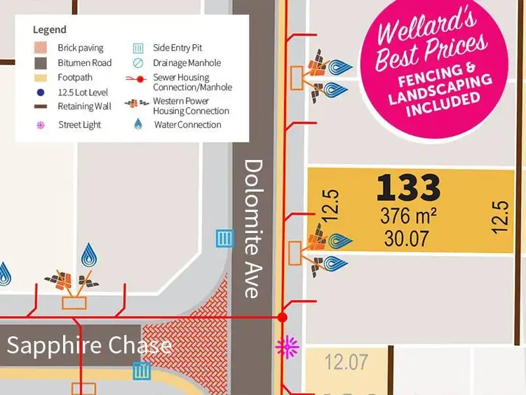 Main view of Homely land listing, Lot 133, 30 Dolomite Avenue, Wellard WA 6170