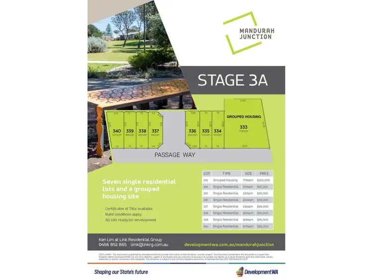 Main view of Homely land listing, Lot 335, Passage Way, Mandurah WA 6210