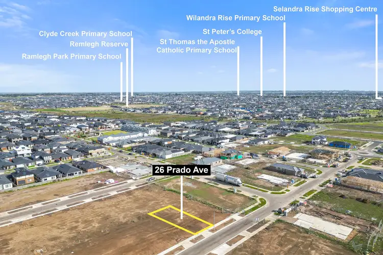 Main view of Homely land listing, LOT 2005, 26 Prado Avenue, Clyde North VIC 3978