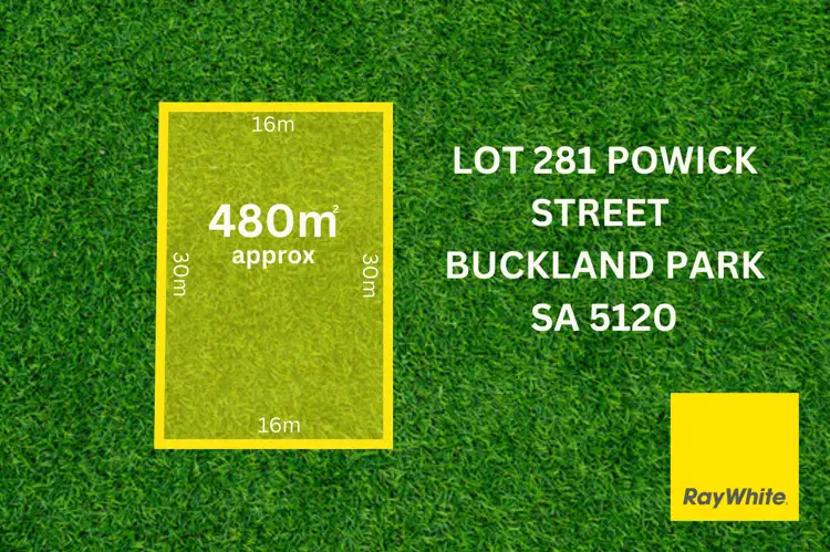 Lot 281 Powick Street, Buckland Park SA 5120