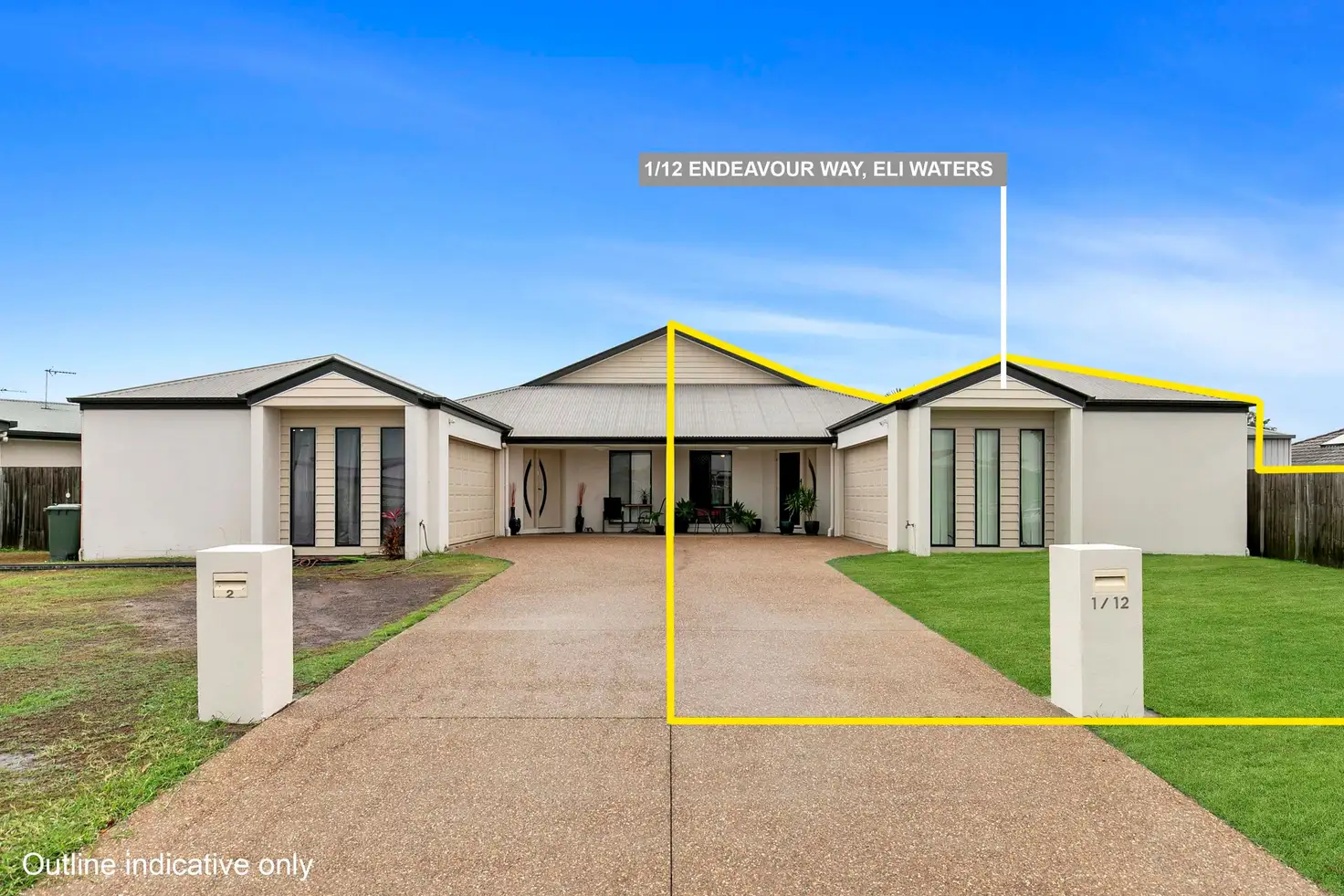 Main view of Homely semi-detached listing, 1/12 Endeavour Way, Eli Waters QLD 4655