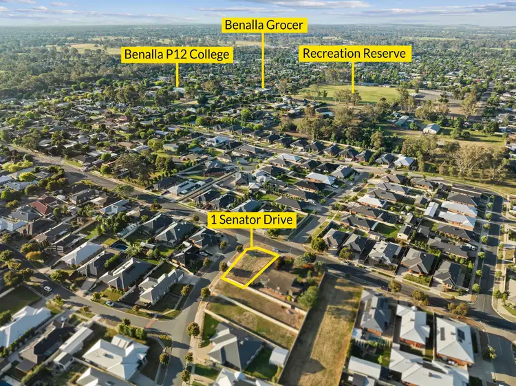 Main view of Homely land listing, 1 Senator Drive, Benalla VIC 3672