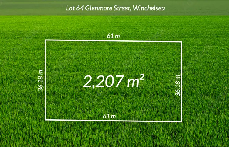 Main view of Homely land listing, LOT 64 Glenmore Street, Winchelsea VIC 3241