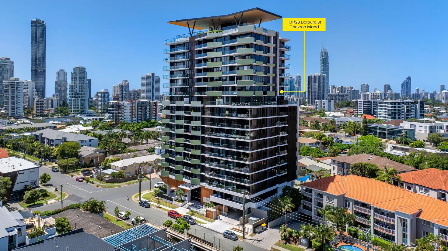 Main view of Homely apartment listing, 1101/28 Dalpura Street, Chevron Island QLD 4217