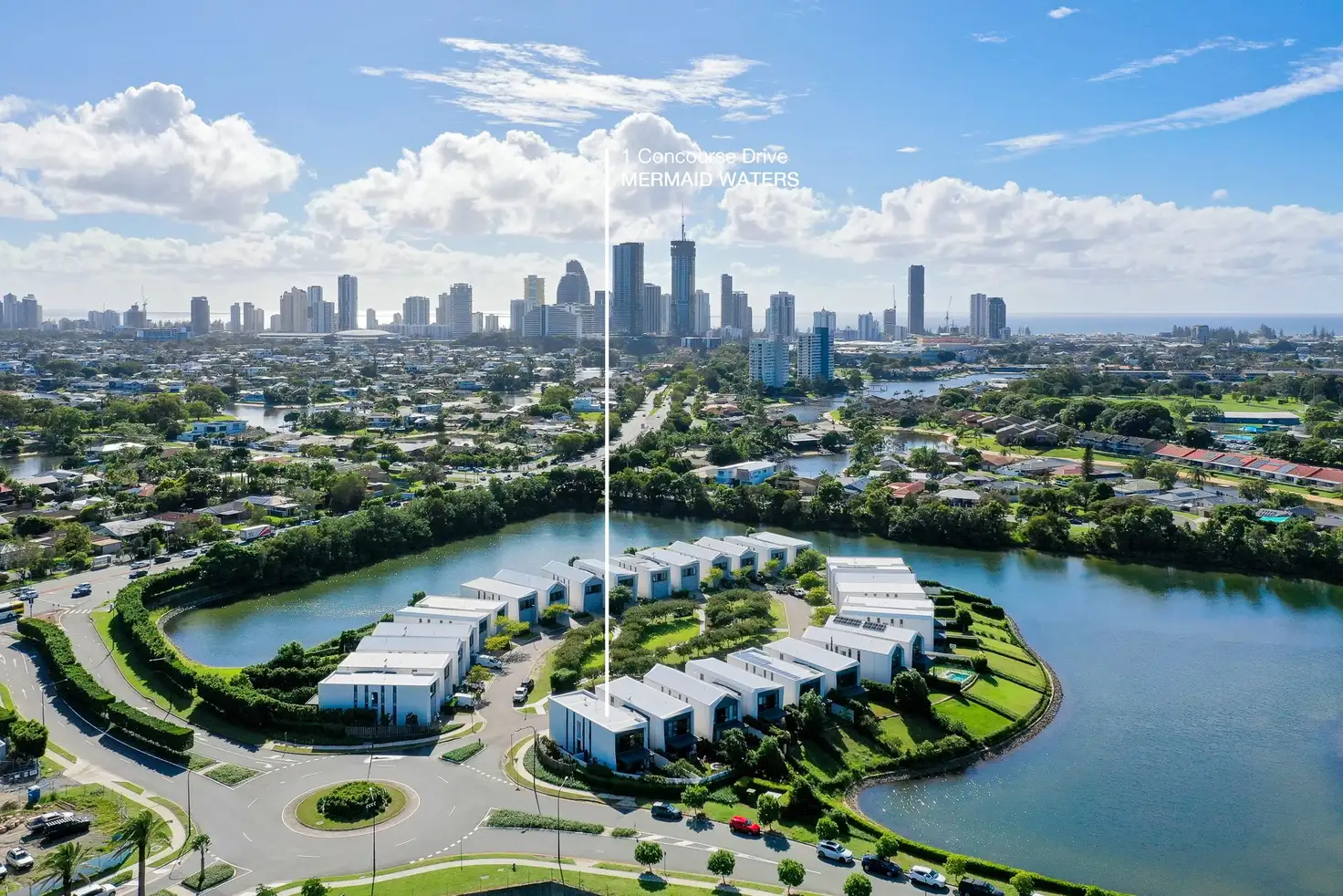 Main view of Homely villa listing, 1 Concourse Drive, Mermaid Waters QLD 4218