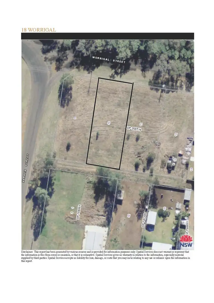 Main view of Homely land listing, 18 Worrigal Street, Baradine NSW 2396