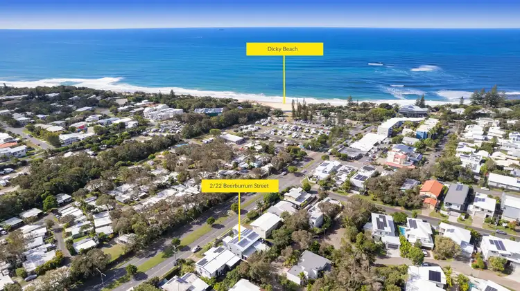 Main view of Homely townhouse listing, 2/22 Beerburrum Street, Dicky Beach QLD 4551