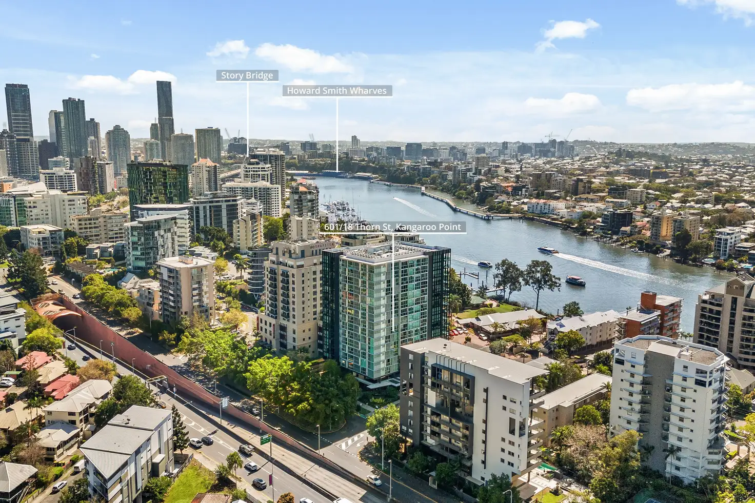 Main view of Homely apartment listing, 601/18 Thorn Street, Kangaroo Point QLD 4169