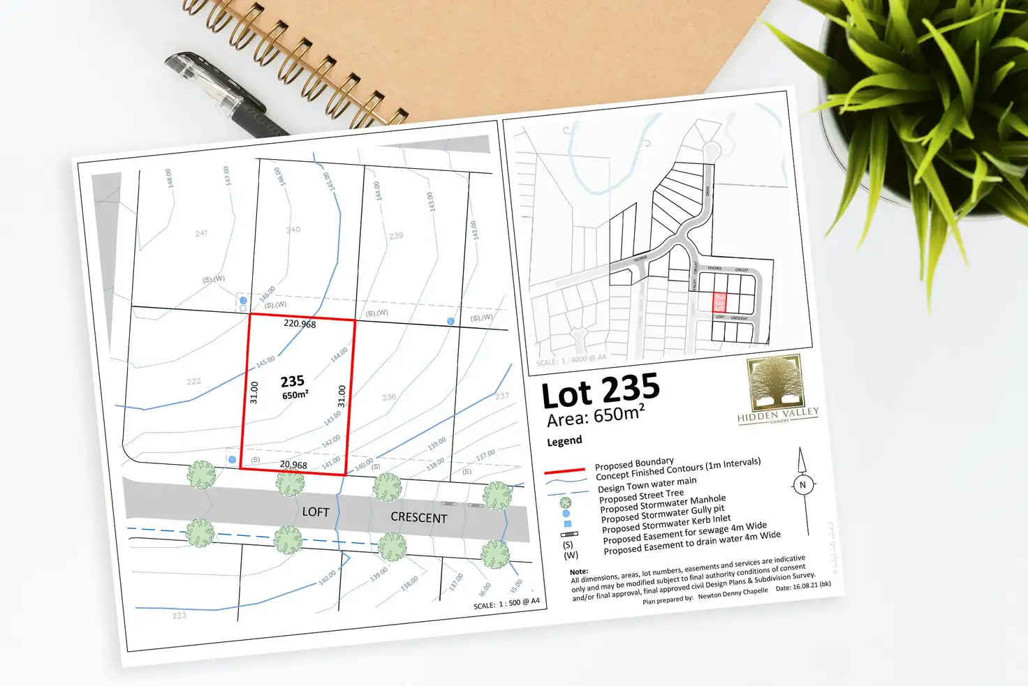 Main view of Homely land listing, LOT 235, 4 Loft Crescent, Chilcotts Grass NSW 2480