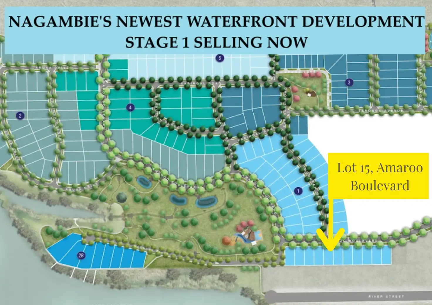 Main view of Homely land listing, LOT 15 Amaroo Boulevard, Nagambie VIC 3608