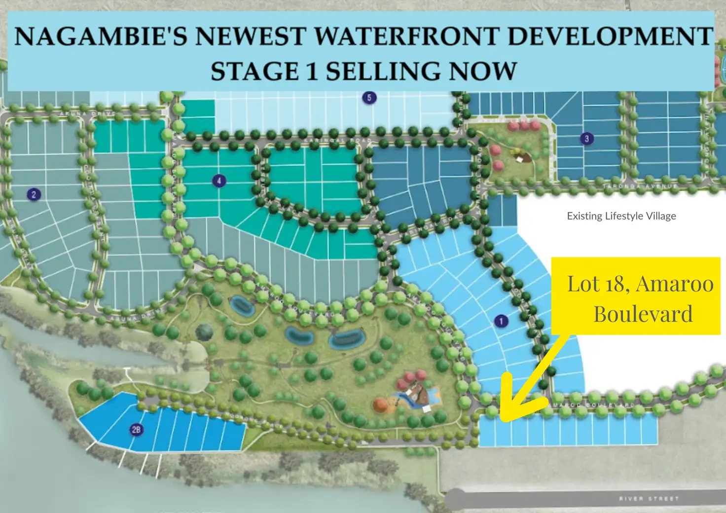 Main view of Homely land listing, LOT 18 Amaroo Boulevard, Nagambie VIC 3608