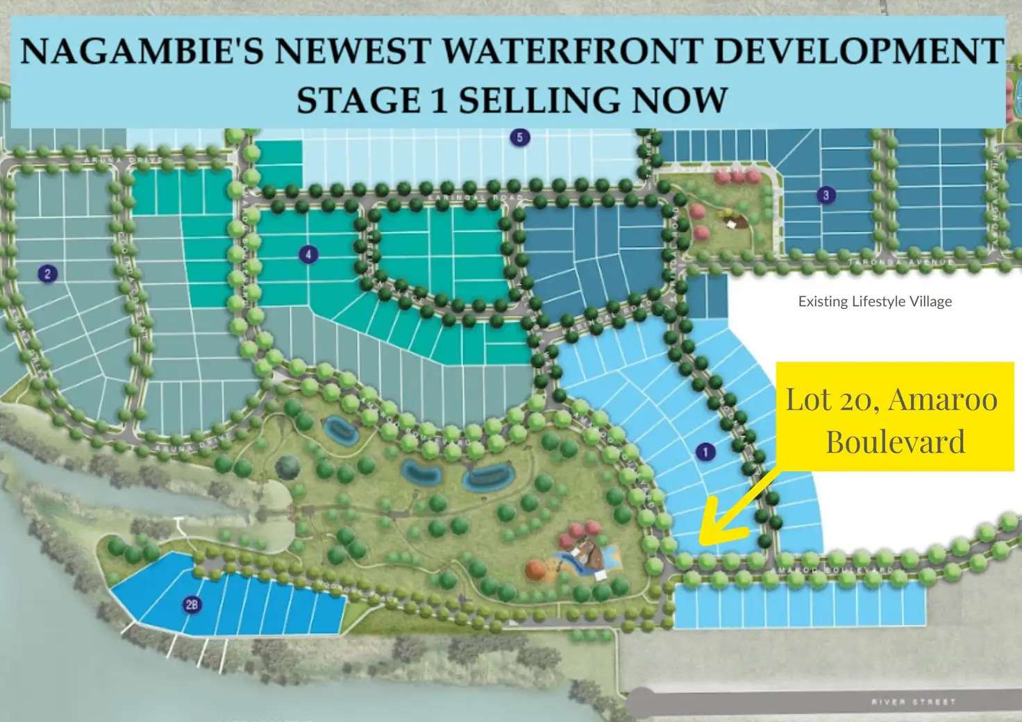 Main view of Homely land listing, LOT 20 Amaroo Boulevard, Nagambie VIC 3608