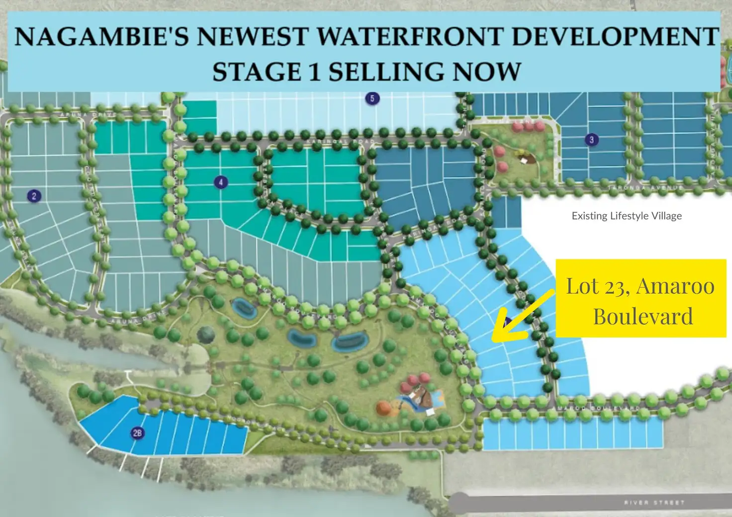 Main view of Homely land listing, LOT 23 Amaroo Boulevard, Nagambie VIC 3608