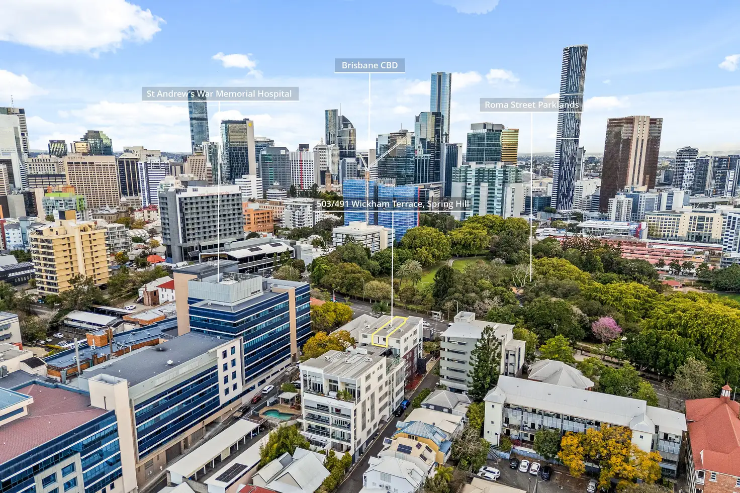 Main view of Homely apartment listing, 503/491 Wickham Terrace, Spring Hill QLD 4000