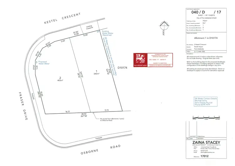 Main view of Homely land listing, Lot 1/2 Kestel Crescent, North Haven SA 5018