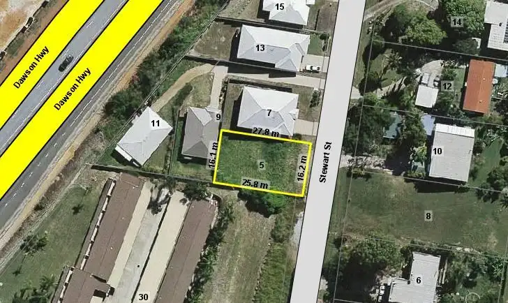 Third view of Homely land listing, 5 Stewart Street, West Gladstone QLD 4680