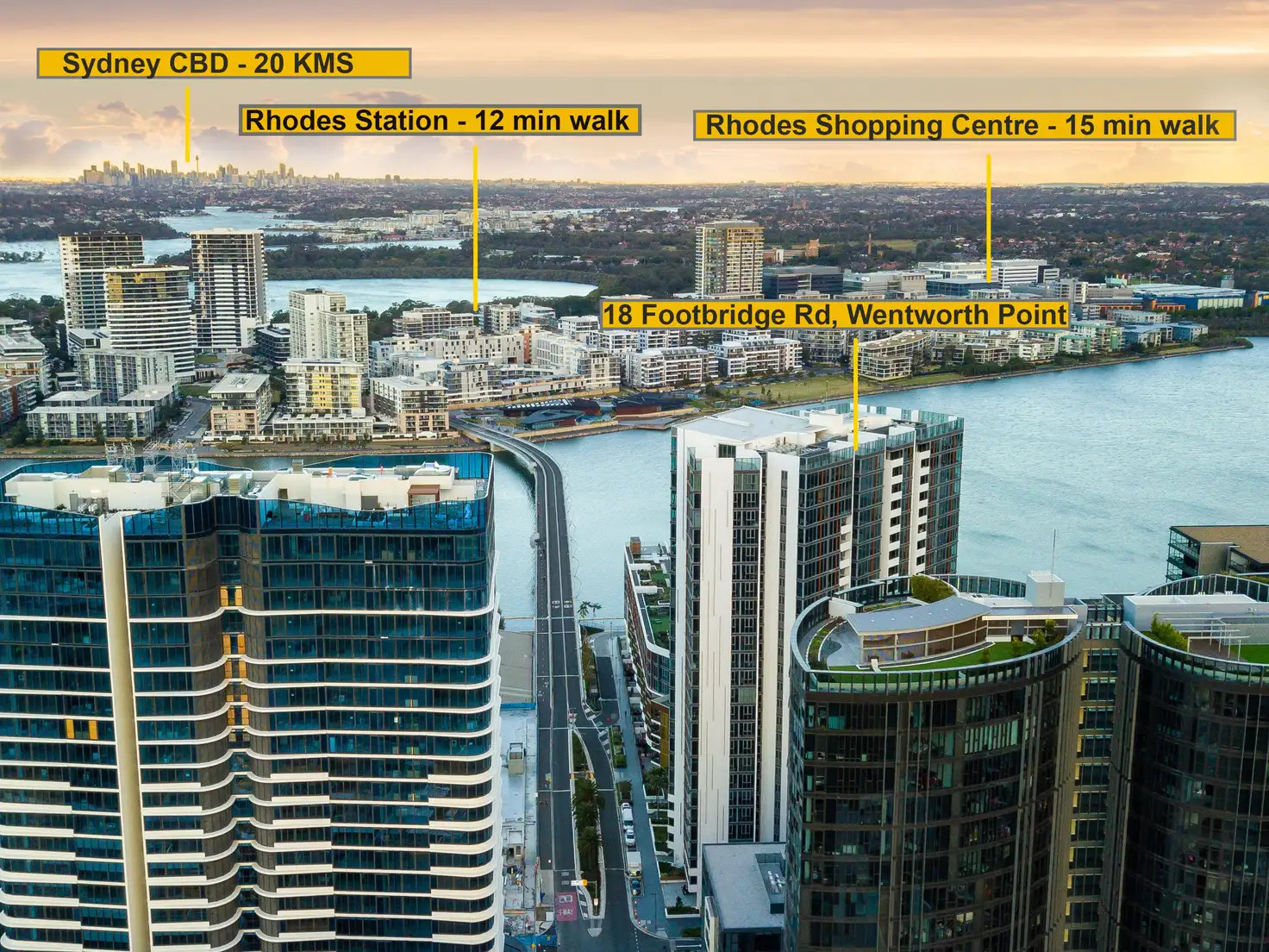 Main view of Homely apartment listing, 1506/18 Footbridge Boulevarde, Wentworth Point NSW 2127