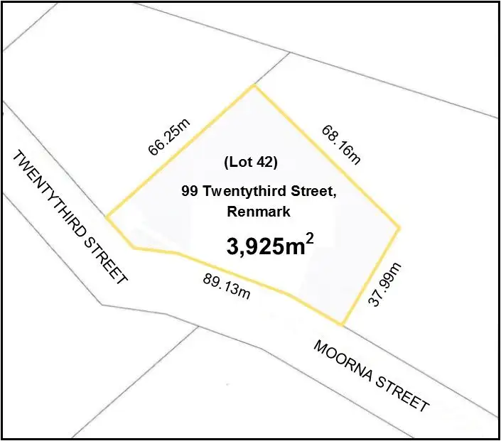 Main view of Homely land listing, 99 Twentythird Street, Renmark SA 5341