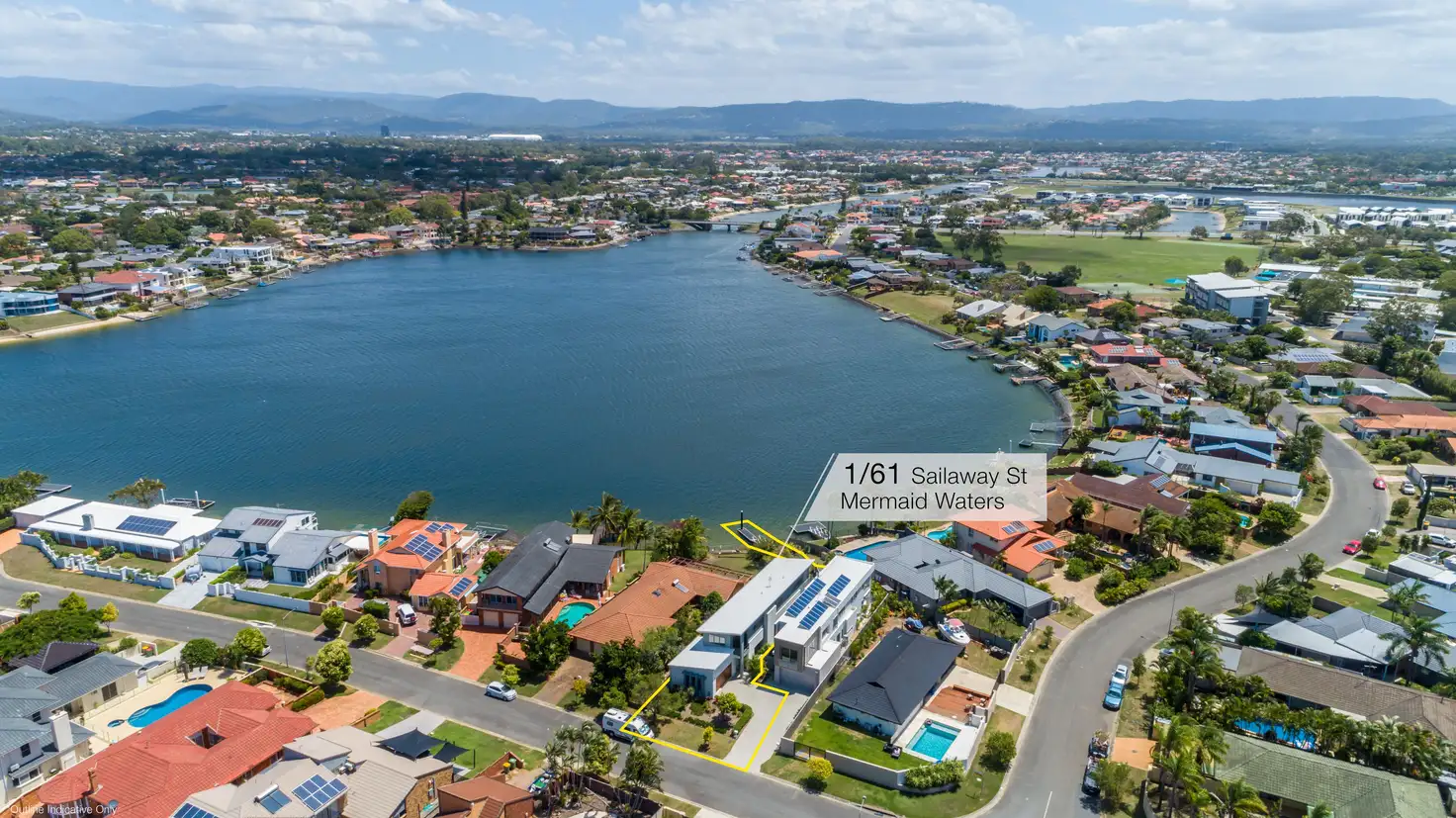 Main view of Homely villa listing, 1/61 Sailaway Street, Mermaid Waters QLD 4218