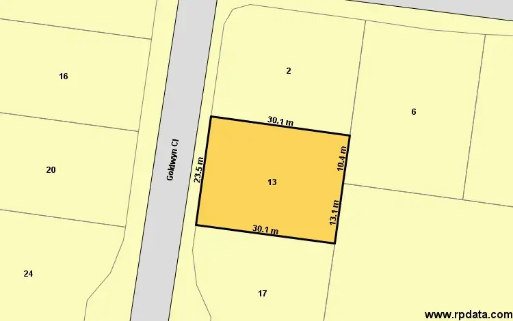 Main view of Homely land listing, 13 Goldwyn Close, Ooralea QLD 4740