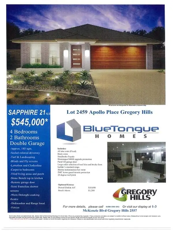 Main view of Homely house listing, Lot 2459 Apollo Place, Catherine Field NSW 2557