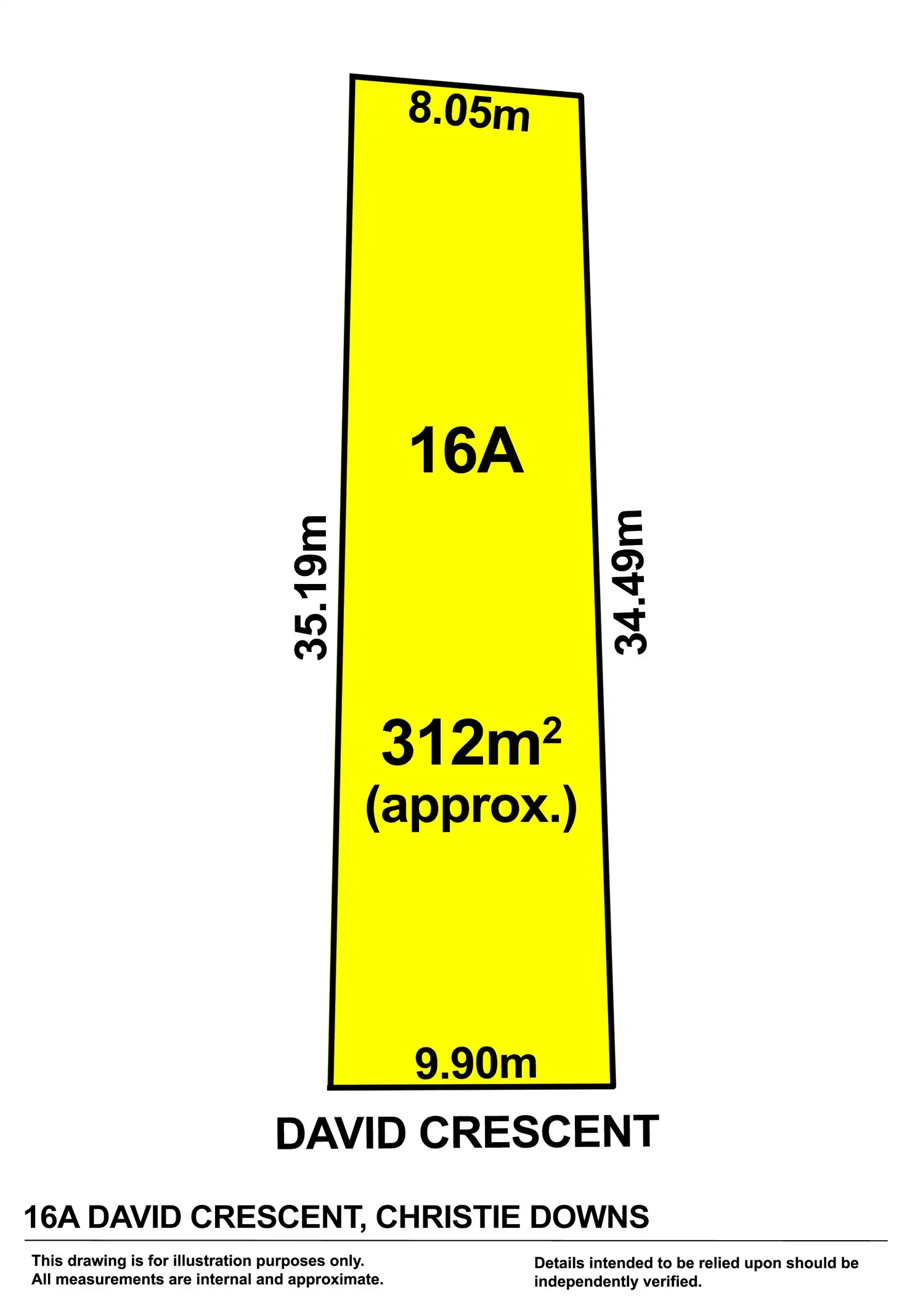 Main view of Homely land listing, 16A David Crescent, Christie Downs SA 5164