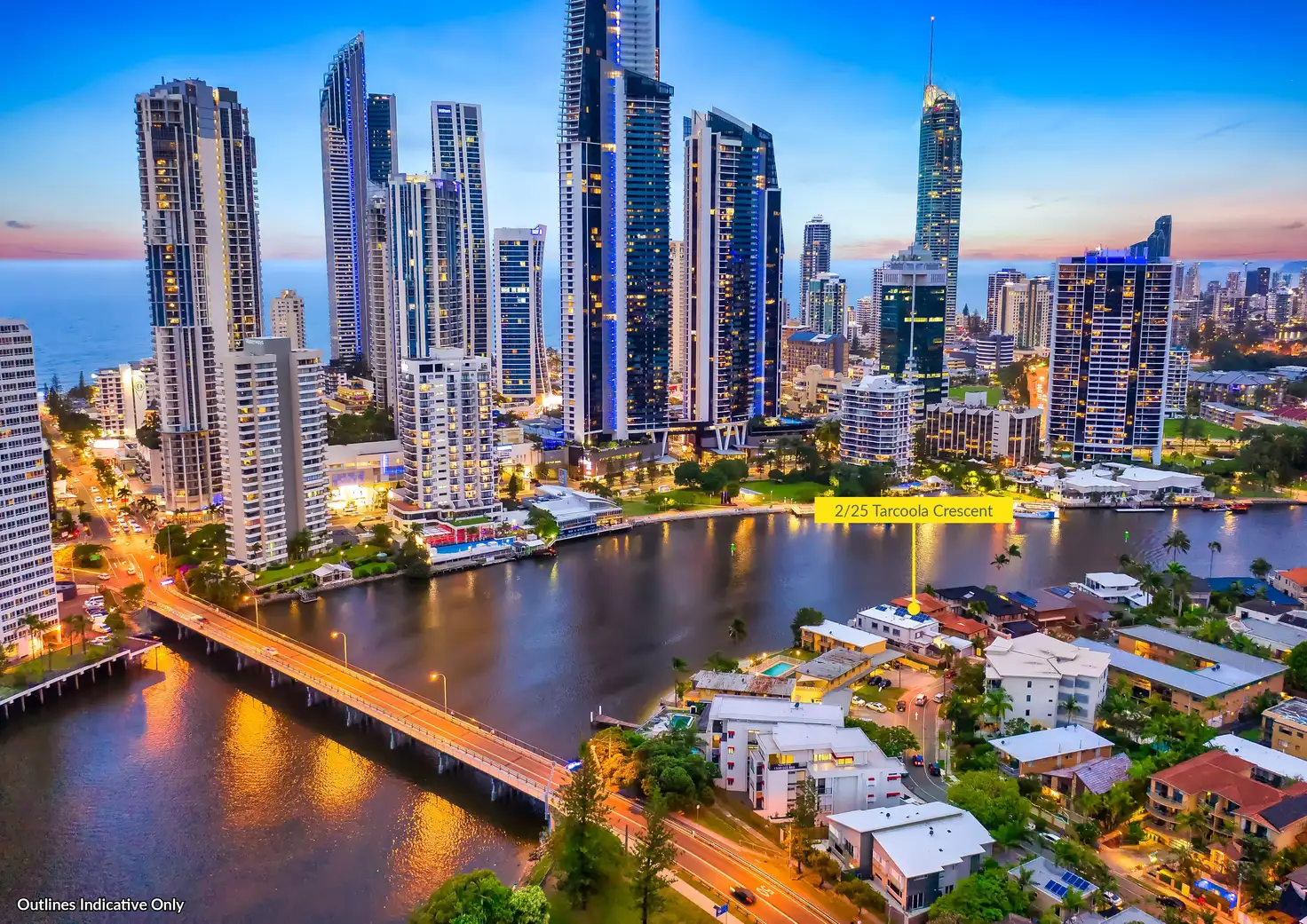 Main view of Homely semi-detached listing, 2/25 Tarcoola Crescent, Chevron Island QLD 4217