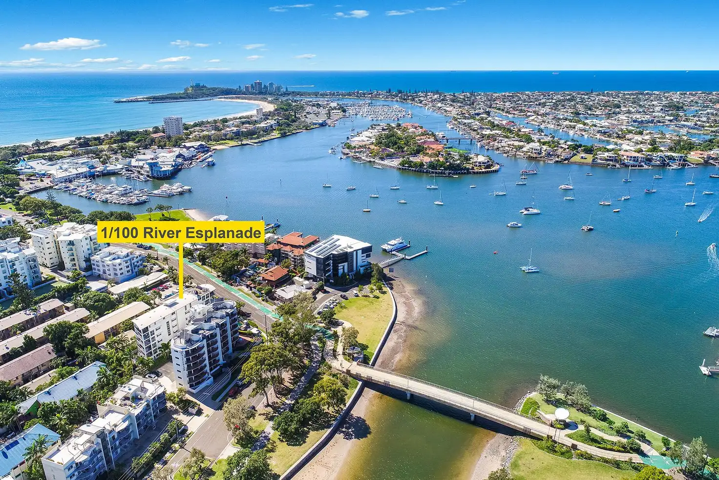 Main view of Homely unit listing, 1/100 River Esplanade, Mooloolaba QLD 4557