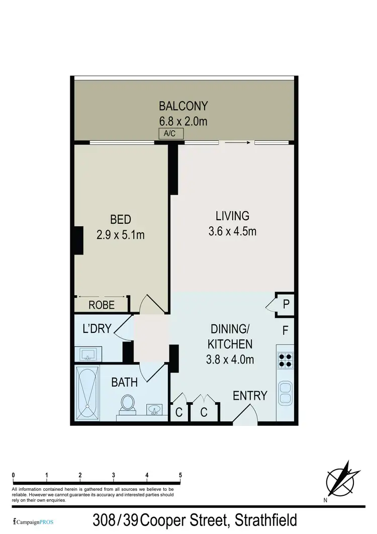 Sixth view of Homely apartment listing, 308/39 Cooper Street, Strathfield NSW 2135