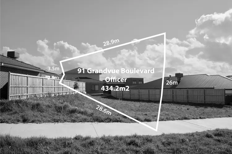 Main view of Homely land listing, 91 Grandvue Boulevard, Officer VIC 3809