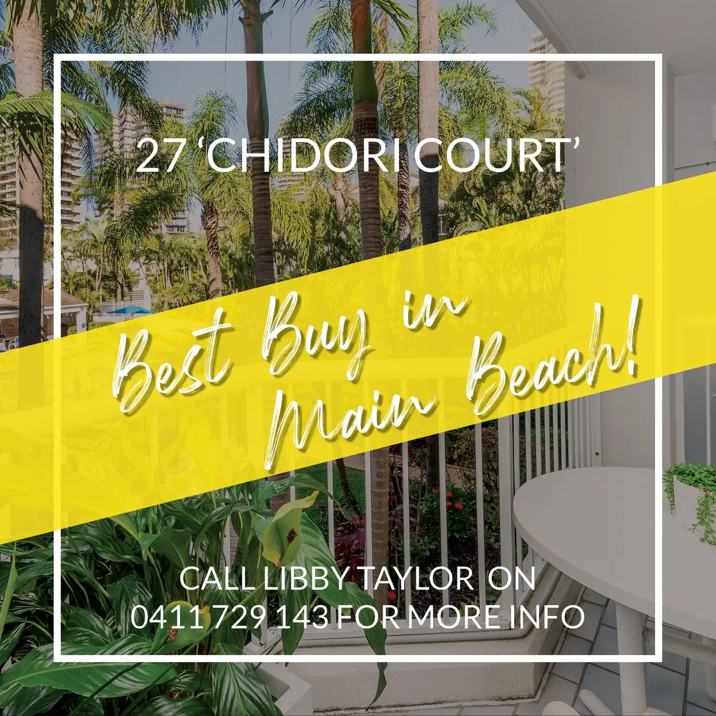 Main view of Homely apartment listing, 27/1 Cronin Avenue, Main Beach QLD 4217