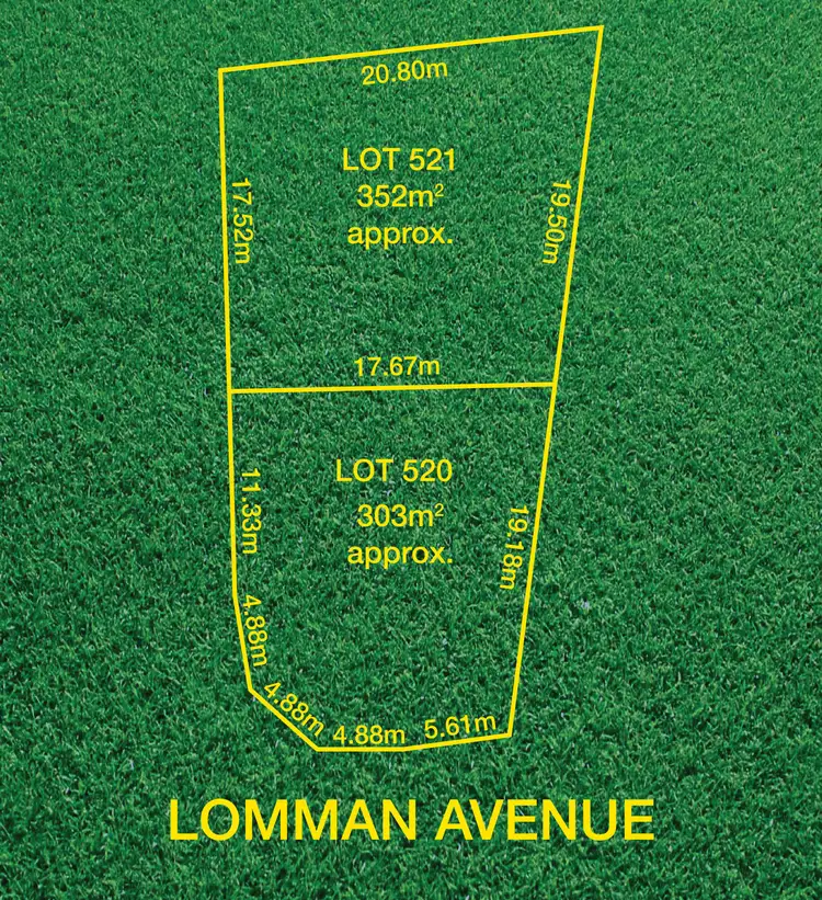 Main view of Homely land listing, Lot 521 & 520 Lomman Avenue, Newton SA 5074